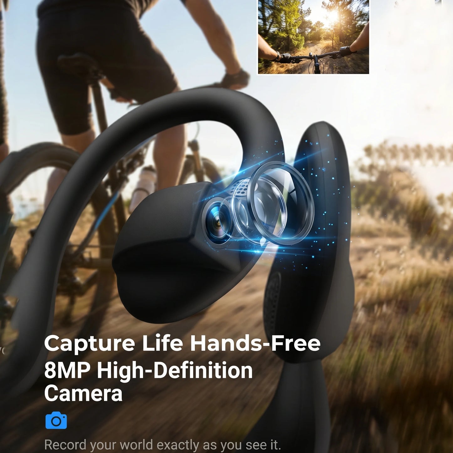 ROVEN Cadence — Open-Ear Camera Headphones for Cyclists