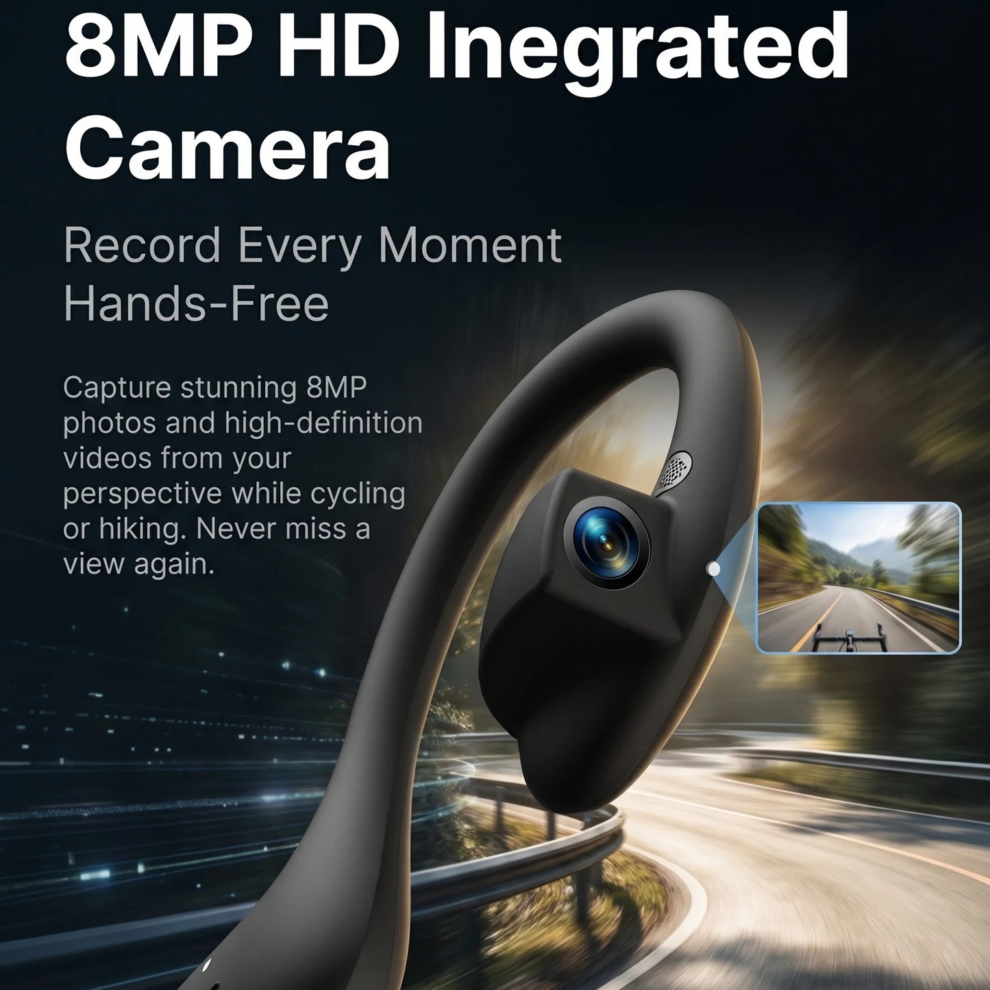 ROVEN Cadence — Open-Ear Camera Headphones for Cyclists